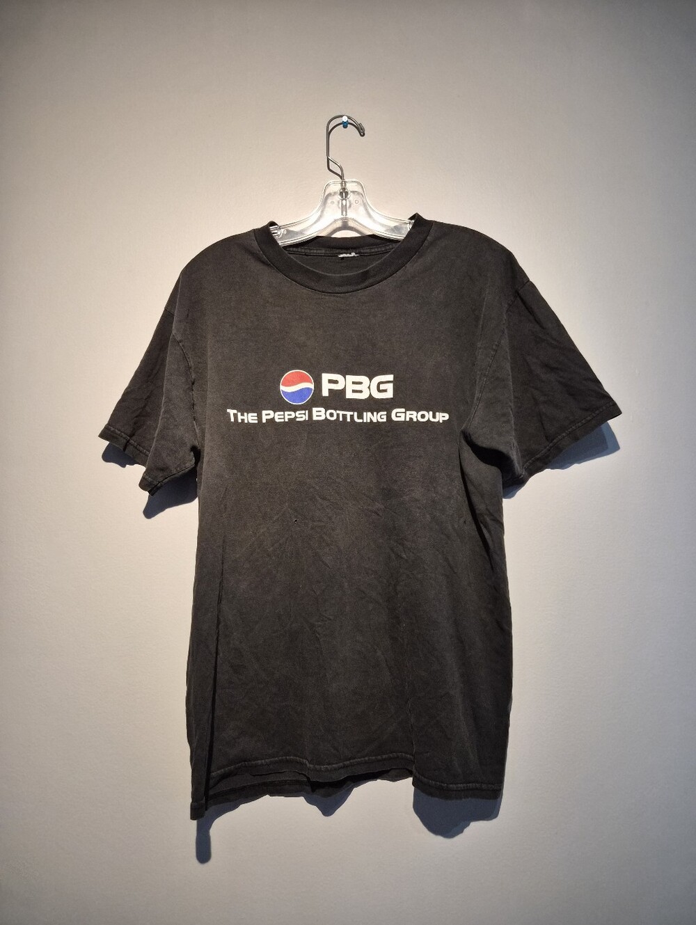 Vintage The Pepsi Bottling Group Black Graphic T-Shirt | Size Large